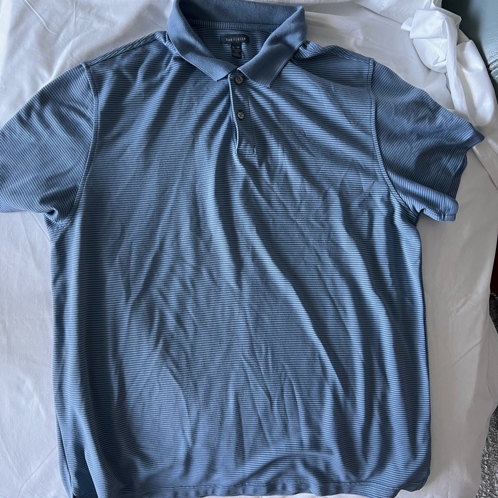 VAN HEUSEN STRIPED POLO SHIRT- MENS- SIZE XL